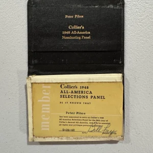 PERSONALLY OWNED Pete Pihos 1948 Colliers All America Nominating Award Eagles