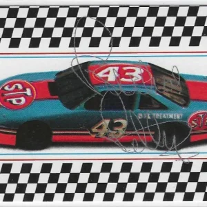 Richard Petty Signed 1992 STP Playing Five Of Hearts  Card NASCAR