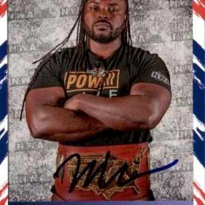 Big Strong Mims Signed 2025 NWA Wrestling Company Issued Card TNA WWE NXT AEW