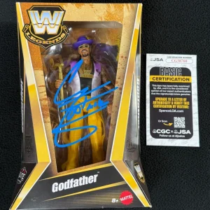 The Godfather Signed WWE Legends Elite Action Figure JSA COA