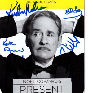 NOEL COWARD'S PRESENT LAUGHTER signed CAST playbill KEVIN KLINE COBIE SMULDERS +