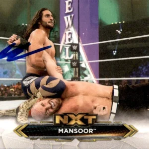 Mansoor Signed 2020 Topps WWE NXT Card NXT-30