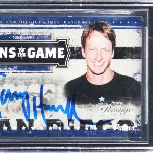 Tony Hawk Signed 2005 Playoff Prestige Fans of the Game #1 Card Auto 10 BAS Slab