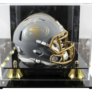 49ers Frank Gore Authentic Signed Slate Speed Mini Helmet W/ Case BAS Witnessed
