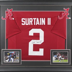 Alabama Patrick Surtain II Signed Maroon Pro Style Framed Jersey JSA Witness