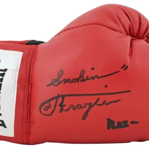 Muhammad Ali & Joe Frazier Signed Red Everlast Boxing Glove PSA/DNA #7A02081