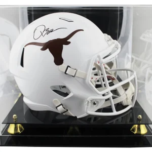 Texas Quinn Ewers Signed Full Size Speed Rep Helmet W/ Case BAS Witnessed