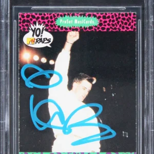 Vanilla Ice Signed 1991 Pro Set Yo! MTV Raps Complete Series #92 Card BAS Slab