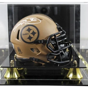 Steelers Hines Ward Signed Salute To Service II Speed Mini Helmet W/ Case BAS W