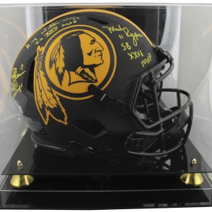 WFT SB QBs (3) Signed Eclipse Full Size Speed Proline Helmet W/ Case BAS Witness