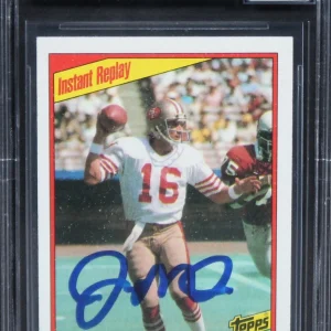 49ers Joe Montana Signed 1984 Topps #359 IR Card Auto Graded 10! BAS Slab