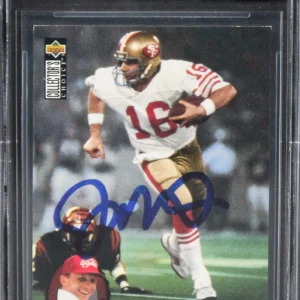 49ers Joe Montana Signed 1995 Upper Deck Trilogy #MT5 Card Auto 10! BAS Slabbed