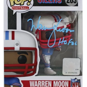 Oilers Warren Moon "HOF 06" Signed #263 Funko Pop Vinyl Figure BAS Witnessed