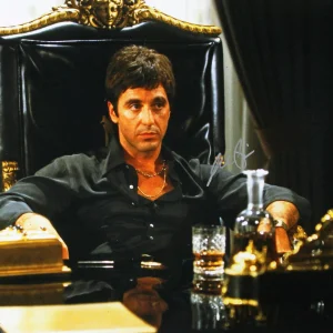 Al Pacino Scarface Authentic Signed 16x20 Horizontal Sitting Photo BAS #BQ98472