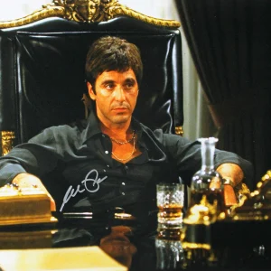 Al Pacino Scarface Authentic Signed 16x20 Horizontal Sitting Photo BAS