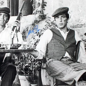Al Pacino The Godfather Authentic Signed 16x20 Horizontal B&W Sitting Photo BAS