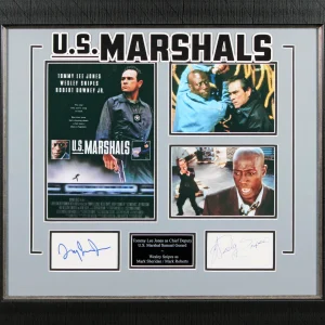 Wesley Snipes & Tommy Lee Jones U.S. Marshals Signed Framed Display BAS #AD04899
