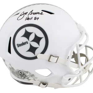 Steelers Joe Greene "HOF 87" Signed STS III Full Size Speed Rep Helmet BAS Wit