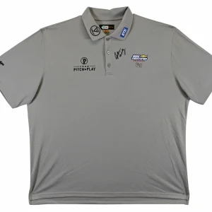 John Daly Authentic Signed Match Worn Grey Team Polo Shirt BAS #BK84750