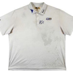 John Daly Authentic Signed Match Worn White Loudmouth Polo Shirt BAS #BK84742