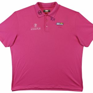 John Daly Authentic Signed Match Worn Pink Loudmouth Polo Shirt BAS #BK84761