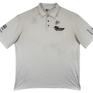 John Daly Authentic Signed Match Worn White Pin High Polo Shirt BAS #BK84743