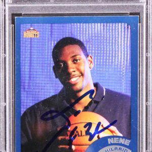 Nuggets Nene Hilario Authentic Signed 2003 SPX #16 Rookie Card PSA/DNA Slabbed