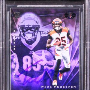 Tee Higgins Signed 2020 Panini Illusions Retail #21 RC Card Auto 10! BAS Slabbed