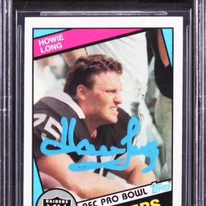 Raiders Howie Long Signed 1984 Topps #111 Rookie Card Auto Gem 10! BAS Slabbed 2