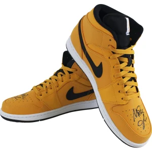 Lakers Magic Johnson Authentic Signed Air Jordan 1 Mid Shoes w/ Box BAS Witness