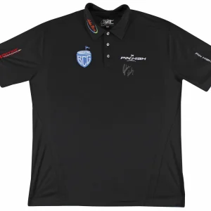 John Daly Authentic Signed Match Worn Black Pin High BCG Polo Shirt BAS #BK84772
