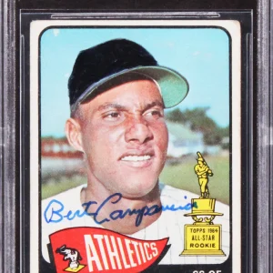 Athletics Bert Campaneris Authentic Signed 1965 Topps #266 Rookie Card BAS Slab
