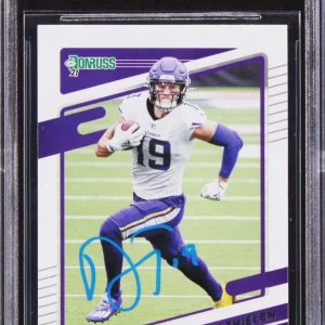 Vikings Adam Thielen Authentic Signed 2021 Donruss #126A Card BAS Slabbed
