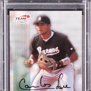 White Sox Carlos Lee Authentic Signed 1999 Team Best Autographs Card PSA Slab