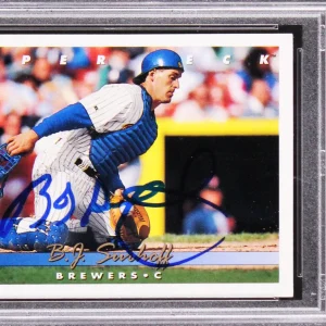 Brewers B.J. Surhoff Authentic Signed 1993 Upper Deck #102 Card PSA/DNA Slabbed