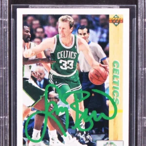 Celtics Larry Bird Authentic Signed 1991 Upper Deck #344 Card BAS Slabbed