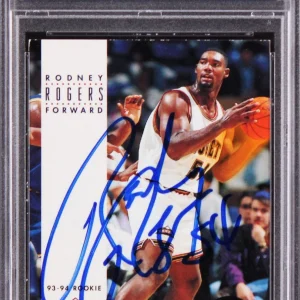 Nuggets Rodney Rogers Authentic Signed 1993 Skybox Premium #217 Card PSA Slab
