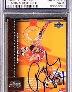 Clippers Rodney Rogers Authentic Signed 1996 Upper Deck #56 Card PSA/DNA Slabbed