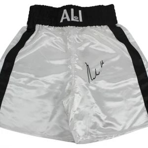 Muhammad Ali Authentic Signed White Ali Boxing Trunks PSA/DNA Itp #4A01723
