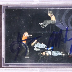 Jeff Hardy & Matt Hardy Signed 2000 Comic Images WWF No Mercy Card BAS Slabbed