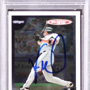 Blue Jays Vernon Wells Authentic Signed 2005 Topps Total #180 Card PSA/DNA Slab