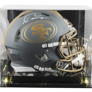 49ers George Kittle Signed Slate Full Size Speed Proline Helmet W/ Case BAS Wit
