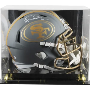 49ers George Kittle Signed Slate Full Size Speed Rep Helmet W/ Case BAS Witness