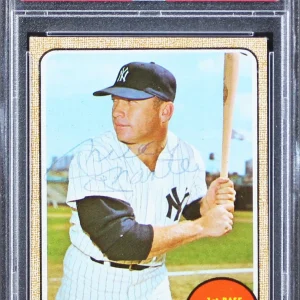 Yankees Mickey Mantle Signed 1968 Topps #280 Card Graded VG-EX 4 PSA/DNA Slabbed