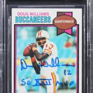 Doug Williams SB XXII MVP Signed 1979 Topps #48 Rookie Card Auto 10! BAS Slabbed