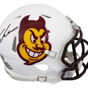 Arizona State Sam Leavitt Authentic Signed White Speed Mini Helmet BAS Witnessed