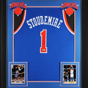 Amar'e Stoudemire Authentic Signed Blue Pro Style Framed Jersey BAS Witnessed