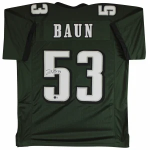 Zack Baun Authentic Signed Green Pro Style Jersey Autographed BAS Witnessed