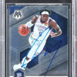 Thunder Luguentz Dort Authentic Signed 2020 Panini Mosaic #112 Card BAS Slabbed