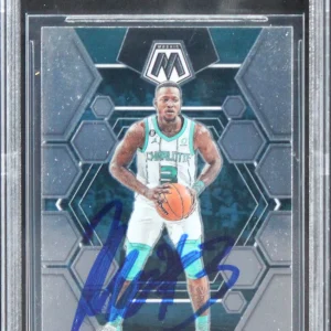 Hornets Terry Rozier III Signed 2022 Panini Mosaic #33 Card BAS Slabbed